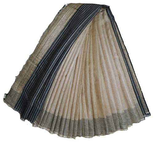 INDIA SILK PWCS LTD INDIA SILK PWCS LTD Women Bhagalpuri Art Silk Saree With Blouse Piece (LLNSP10_Gold)