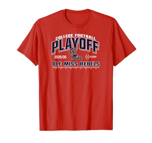 Ole Miss Rebels College Football Playoff CFP 2025-26 Red T-Shirt
