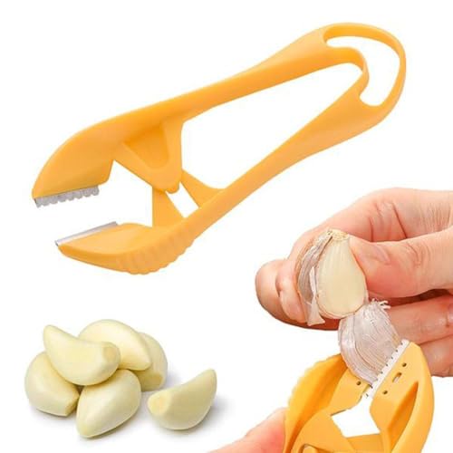 Pelador de ajo de acero inoxidable y removedor de piel de cebolla, pinzas de ajo rápidas y portátiles, herramienta de pelado con agujeros, clips manuales para quitar la piel para evitar el olor de ajo
