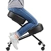 DRAGONN by VIVO Ergonomic Kneeling Chair, Adjustable Stool for Home and Office – Improve Your Posture with an Angled…