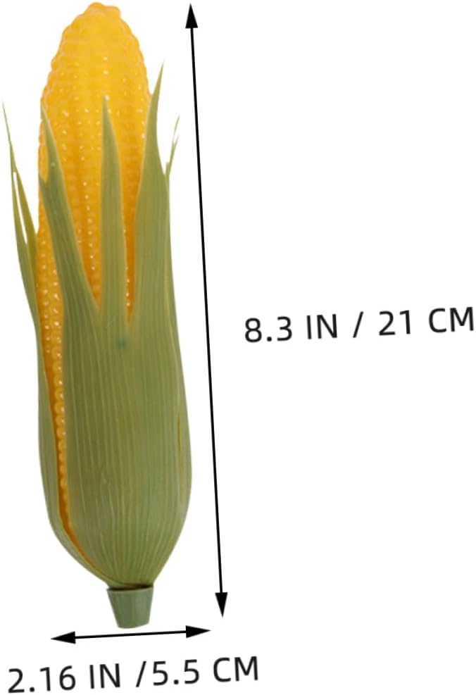 SEWACC 10pcs Artificial Corn Lifelike Plastic Vegetable Models Realistic Fake Food Display Props Kitchen Home Party Decoration