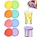 Aieve Silicone Soda Can Lids, 8 Packs Reusable Can Covers for Carbonated Beverage, BPA-Free Stopper or Protector for Soda Juice Coke Beer, Fits Standard Mini Slim Cans