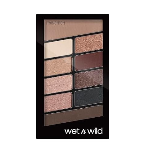 Wet n Wild Color Icon 10 Pan Palette, Paleta Cieni z 10 Jasnymi i Matowymi Kolorami na Dzień i Noc, Długotrwała i Łatwa do Rozmieszczenia Formuła, Nude Awakening