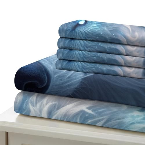 Housse de couette loup 3D microfibre de qualité supérieure - 6