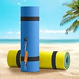 8' x 4' Floating Mat for Lake - Lily Pad Floating Mat for Lake - 3-Layer Tear-Resistant XPE Foam with a 16.4 FT Bungee Tether for Lake, Beach, Pool (YGB 8' x 4' x 1.3