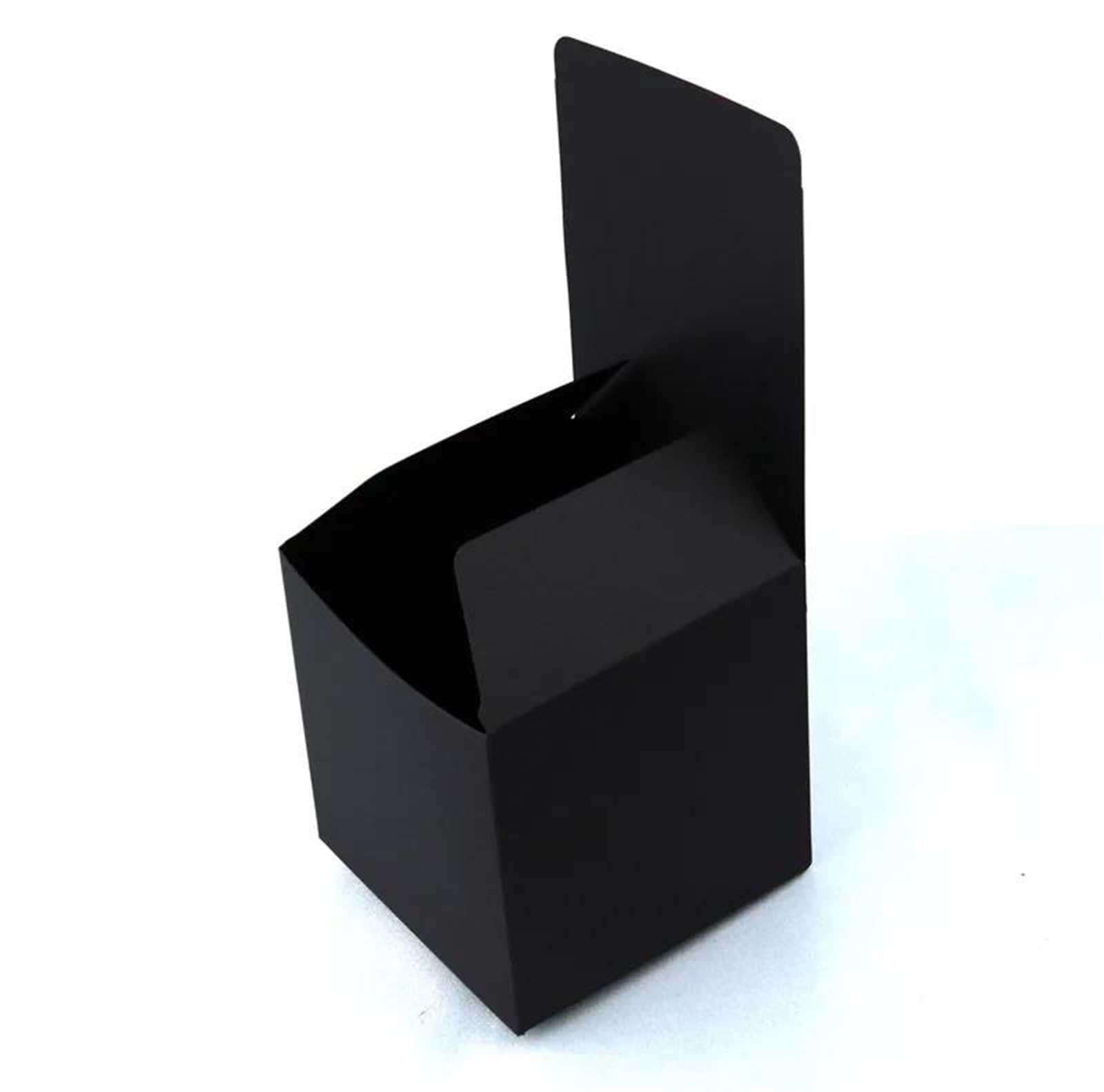 Porta Gioie Organizer Gioielli Contenitore Regalo Favore Della Festa Nuziale Scatola Cartone Nera 100 Pz/Lotto Scatola Imballaggio Carta Kraft Quadrata Scatola Porta Orecchini Organizer