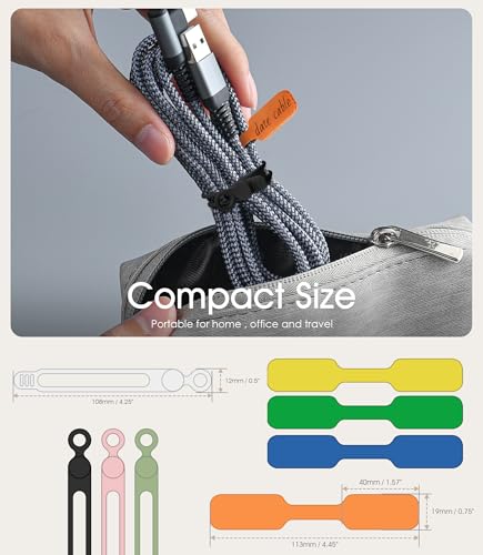 Attaches de câble en silicone réutilisables pour ranger les fils d'ordinateurs au bureau