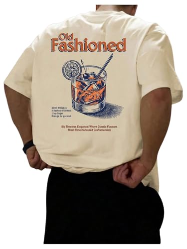 SOLY HUX Men's Graphic Tees Letter Print Short Sleeve Vintage Aesthetic T Shirt Summer Tops Streetwear