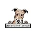 wipersigns Lot de 2 autocollants pour voiture avec inscription « Life 's Better with A Greyhound » - Étanches - Pour ordinateur portable et fenêtre - Motif lévrier
