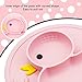 AUNEOS Baby Divided Plate Silicone 2 Set - Portable Non Slip Child Feeding Plate for Children & Babies - BPA Free - Microwave & Dishwasher Safe