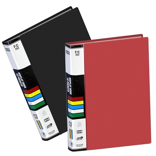 Image of TULMAN 10 Pockets Full Scape Bound A4 Size Presentation Display Book Portfolio File Binders with Plastic Clear Sleeves Document Organizer for Music Sheets Artwork Drawing for School - (Color May Vary)