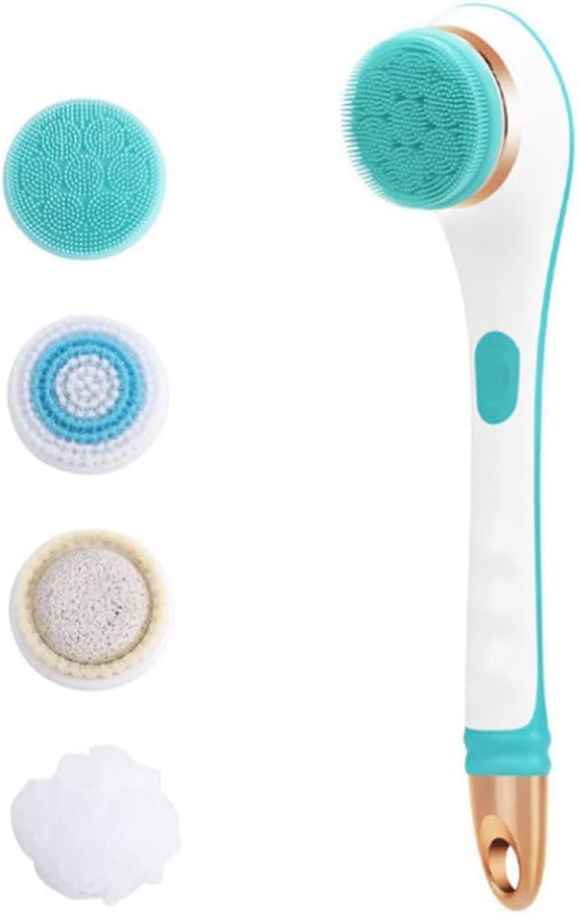 EdirFtra Cepillo eléctrico de Mano, Ducha de Lijado Corporal, Cepillo de Limpieza, Ducha de Lijado de Espalda,A