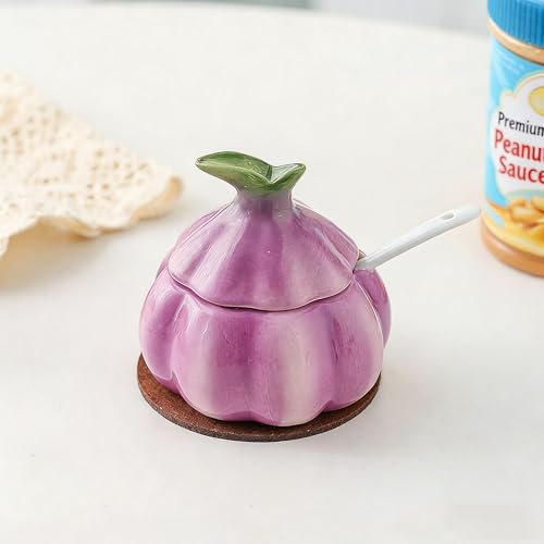 Onion-Shaped Ceramic Spice Jar Set