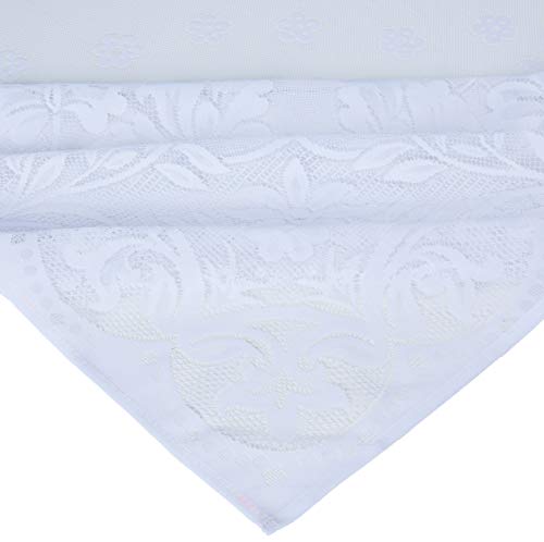 Lepper Toalha de Renda Retangular, Realeza, Branco
