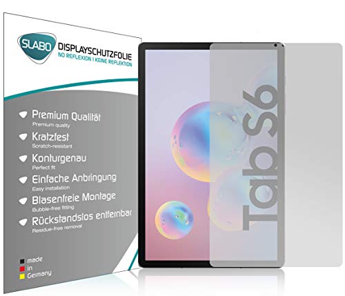 Slabo 2 x Bildschirmschutzfolie für Samsung Galaxy Tab S6 Bildschirmschutz Schutzfolie Folie No Reflexion | Keine Reflektion MATT