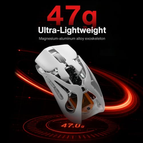 Image of AngryMiao AM Infinity Mouse .97 Wireless White Gaming Mouse 47g Ultra-Light