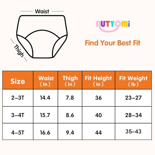 image for Nutyomi Baby Cotton Training Pants 6 Packs Toilet Training Underpants 