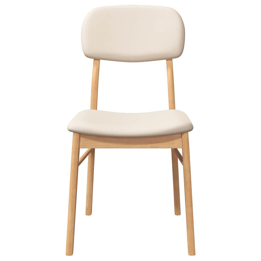 Sillas de Comedor 2 Unidades con Cojines, Madera Maciza de Caucho Natural, Sillas Ergonomicas para Comedor y Sala de Estar, Diseño Atemporal con Soporte Lumbar, Capacidad 110kg