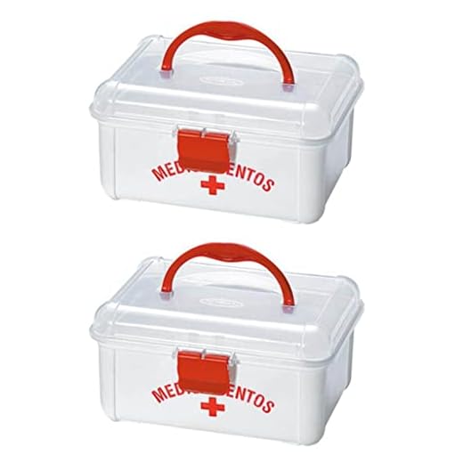 Kit 2 Maletas P/Medicamentos 19x16x10CM Primeiros Socorros 043/M NITRON