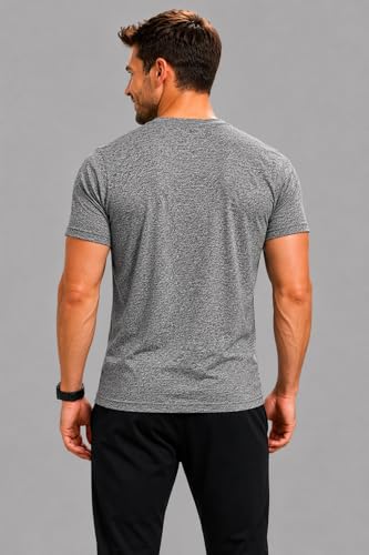 Image of Gym T Shirt for Man Half Sleeve | Quick Dry Sports Regular Fit Tshirt for Men | Breathable Gym Activewear Workout T Shirts for Men