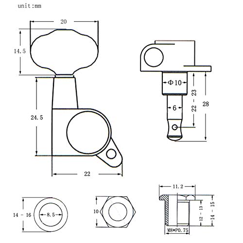 Shuimitao Accordeurs Cordes verrouillées Accordeurs Clés Mécaniques pour Guitare Électrique Acoustique Bloc Style Un - Les Beatles, Paul McCartney, John Lennon, RIngo Starr, George Harrison Shuimitao Accordeurs Cordes verrouillées Accordeurs Clés Mécaniques pour Guitare Électrique Acoustique Bloc Style Un – Image 7
