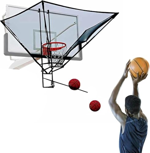 Ryanang Basketball Hoop Returner Shot Return Apparatus Metal Attachment for Hang Rebounder Net for Training Practi