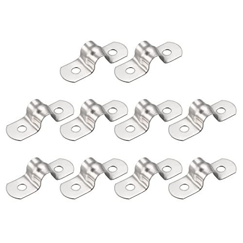 QUARKZMAN Tuberías Abrazaderas (8mm/0,31) 10uds, 304 Inoxidable Acero U Tubo Tensión Clip Soporte - para Fontanería Tubería Alambre