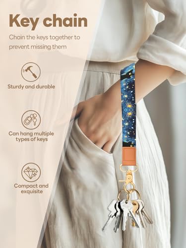 Image of Wristlet Keychain for Women and Men, Key Chain Holder, Wrist Lanyard for Keys