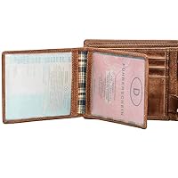 Fa.Volmer ® Leder Geldbörse Herren mit RFID-Schutz I extra-stabile Doppelnaht I 9 Fächer für Kreditkarten I Querformat I VO11 RFID (Antique Brown) – Ansicht 4