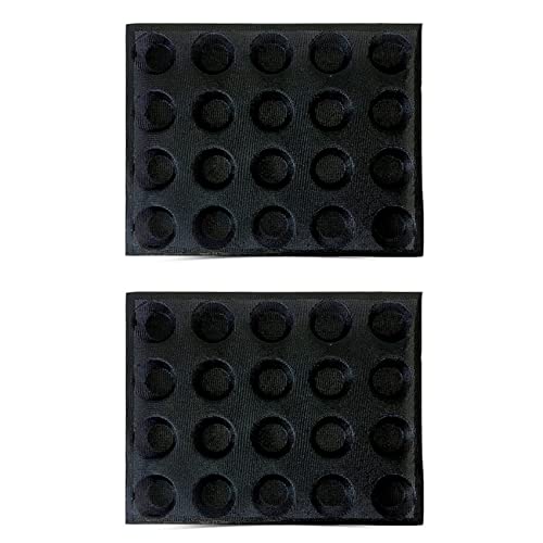 Xptieeck 2X Moule en Silicone à 20 Trous Gâteau T Mini ModèLe de Pizza Moule à Hamburger à...