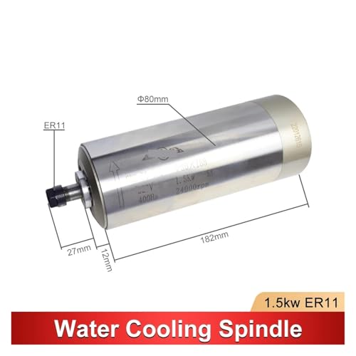 Moteur de broche refroidi par eau 1.5KW ER11 220V axe CNC 80mm - 3