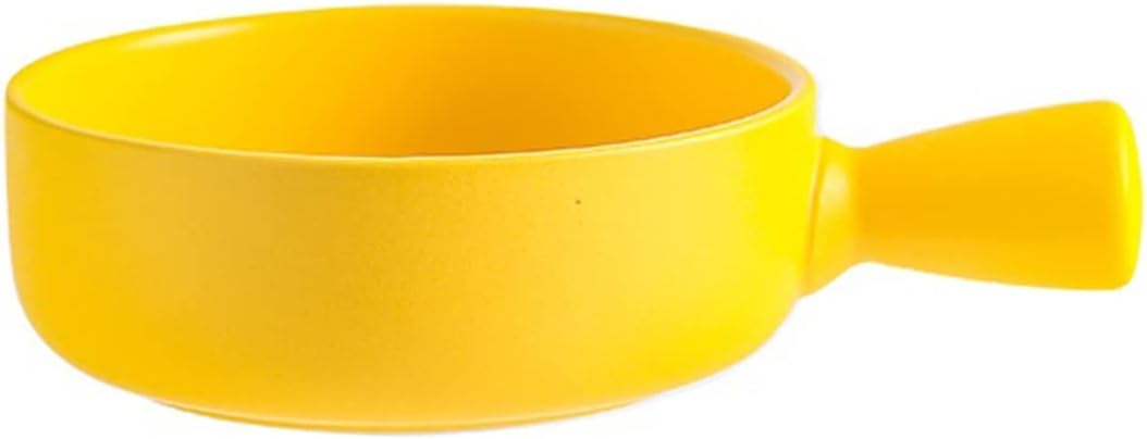 Ceramic Baking Bowl Household Baking Pan with Handle Stackable Tableware Baking Dish 550ml Noodle Bowls Microwave Individual Lasagne Pan Deep (Color : D) (F)