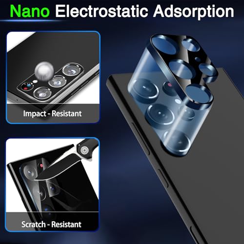 IMBZBK 3 Piezas Protector Pantalla para Samsung Galaxy S24 Ultra Cristal Templado con 3 Piezas Protector Camara Accesorios Cobertura Total