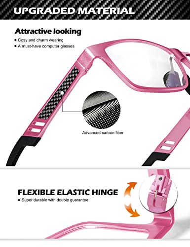 Image of ANYLUV Blue Light Blocking Glasses Men Computer Gaming Glasses Lightweight Al-Mg Metal Anti Eyestrain Eye Protection