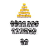 ER11 Collet Set, 1Set 15pcs ER11 Spring Collet Chuck for CNC Engraving Machine & Milling Lathe Workh