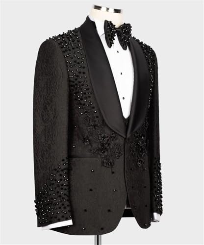 Men's Luxury Handmade Rhinestone Paisley Blazer Slim Fit Single Breasted White Dinner Prom Wedding Stylish Tuxedo3