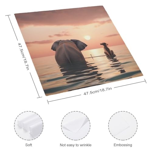 Servilletas de tela cuadradas floral QMNBTES pack 4 miniatura 2