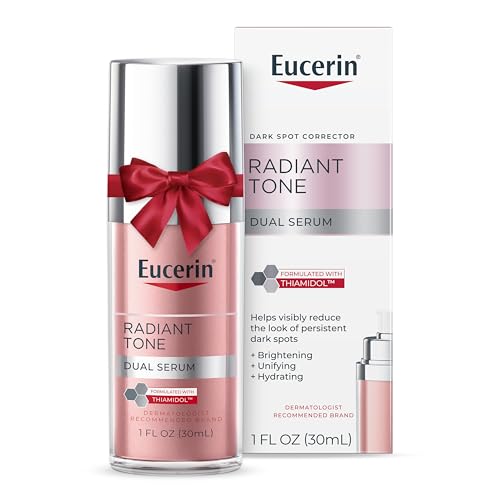 Eucerin Radiant Tone Dual Serum Dark Spot Corrector, Dark Spot Serum with Thiamidol and Hyaluronic Acid, Helps Visibly Reduce the Look of Dark Spots, Holiday Gifts for Self Care, 1 Fl Oz Bottle