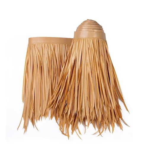 AITAF Straw Roof Thatch Artificial Mexican Roll Synthetic Palm Leaf Thatched Roof Skirt for Tiki Bar Gazebo Umbrella Patio Decor Hawaiian Luau Party Theme, Weatherproof(1.64x3.28ft)