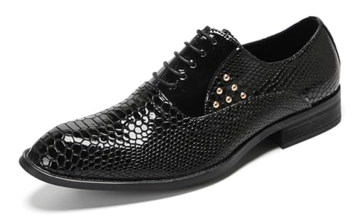 Black Dress Shoes Men Wingtip Oxfords Formal Dress Leather Derby Casual Wedding Prom Shoes Fashion Business Tuxedo Shoes for Men