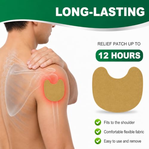 Image of Pain Relief Patches, 48 Pcs Shoulder Relief, Wormwood, 12-Hour Use