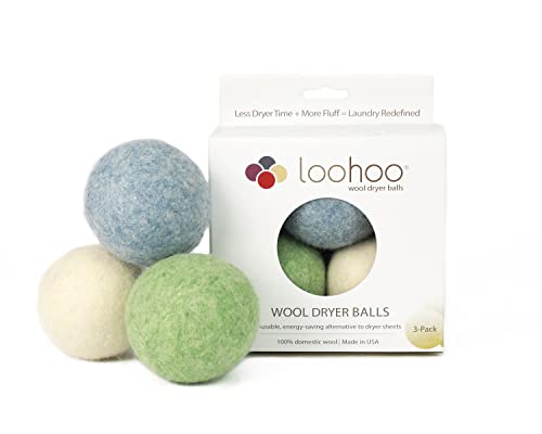 LooHoo Wool Dryer Balls 3-Pack