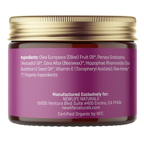 Image of NewLife Naturals Certified Organic Vulva Balm w /Sea Buckthorn- All Natural Vaginal Moisturizer for Dryness | All Natural Intimate Feminine Care - 2oz USA