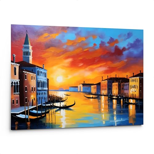 Tableau Venise coucher de soleil emmena pour habiller un mur vide