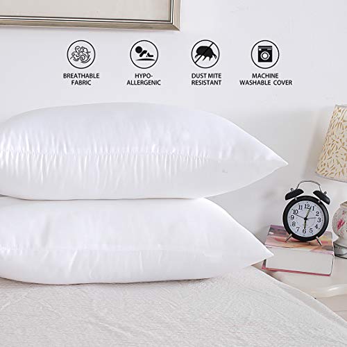 Friendriver Luxury Hotel Quality Bed Pillow [Set Of 2] Family Plush Gel Bed Pillow,Suitable For Side And Back Sleeping Pillows,Soft And Breathable Polyester Fiber Filling (King) #TOP1