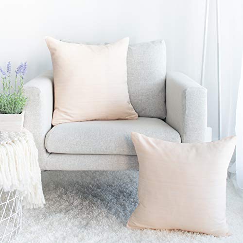 Image of The White Petals Cream Throw Pillow Covers - Luxurious, Elegant & Decorative (18x18 inch, Pack of 2)