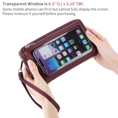 Image of GOIACII Phone Purse Crossbody Bags for Women Small Travel Wallet Touch Screen RFID Blocking