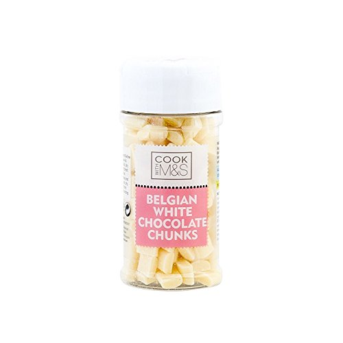 (Marks & Spencer (�}�[�N�X���X�y���T�[)) �x���M�[�̃z���C�g�`���R���[�g�`�����N65�O���� (x4) - Marks & Spencer Belgian White Chocolate Chunks 65g (Pack of 4) [��