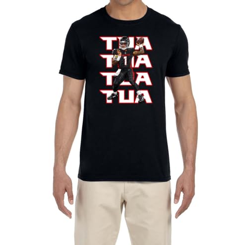 Tenacious Tops Atlanta Tua Tagovailoa Text Pic Shirt T-Shirt Adult Large Black