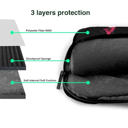 Maletín para portátil impermeable de 14 pulgadas con diseño French Bulldog Neon miniatura 5